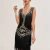 Sequin Fringe Decor Tank Dress, Vintage Sleeveless Flapper Tank Dress For Party & Banquet, Women's Clothing