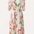 Allover Print V-neck Dress, Elegant Short Sleeve A-line Dress For Spring & Summer, Women's Clothing