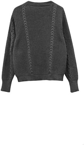 Woman Autumn/Winter Korean Fashion Vintage Design O-Neck Pullovers Long Sleeve Knitwear Loose Tide Y2k Sweater