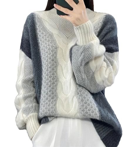Women Winter Sweater Thick O-Neck Pullover Merino Wool Fashion Female Cashmere Knitwear Tops