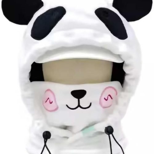Cute Animal Ski Balaclava Plush Snowboard Face Warmer Mask Winter Snow Sports Accessories Hat Kawaii Snowboard Gear
