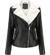 Women's Trendy Faux Leather Jacket Moto Short Jacket Fashion PU Jacket Coat