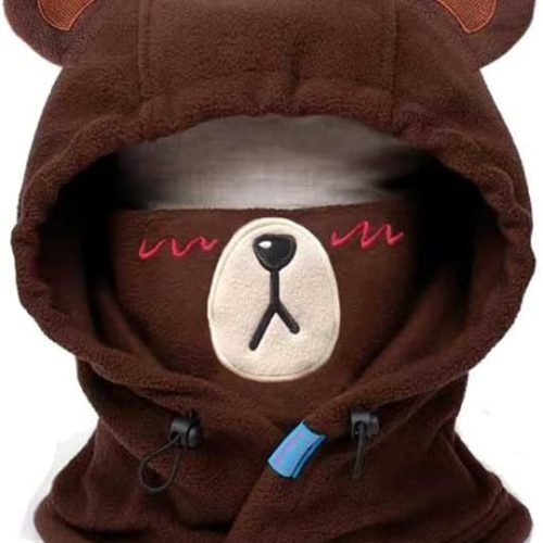 Bear Ski Balaclava Cute Animal Snowboard Face Warmer Winter Snow Sports Accessories Hat Kawaii Snowboard Gear