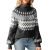 Turtleneck Batwing Sleeves Knitted Sweaters for Women Crochet Retro Baggy Soft Cozy Short Sweater
