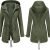 Women's Ligtweight Jackets Anorak Utility Drawstring Waist Hoodie Zip Up Fall Casual Coat with Pockets