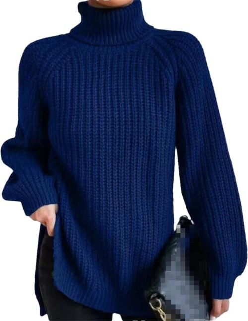 Turtleneck Fashion Women Sweater Knitted Slim Top Fashion Leisure Sweaters Ladies Pullovers Knitwear