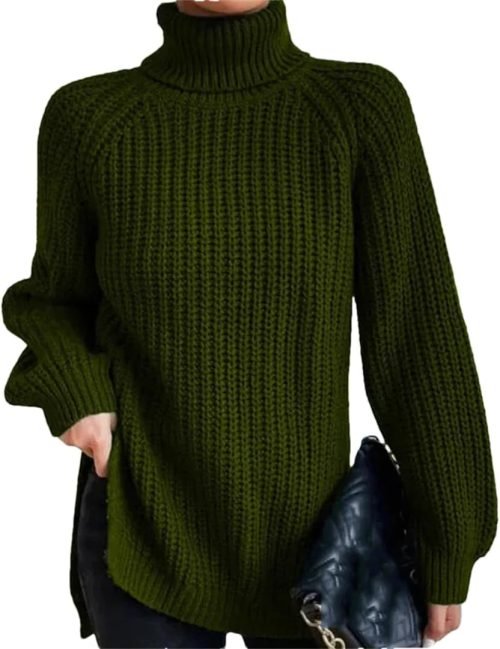 Turtleneck Fashion Women Sweater Knitted Slim Top Fashion Leisure Sweaters Ladies Pullovers Knitwear