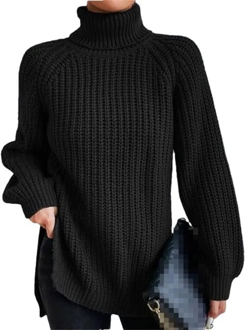 Turtleneck Fashion Women Sweater Knitted Slim Top Fashion Leisure Sweaters Ladies Pullovers Knitwear