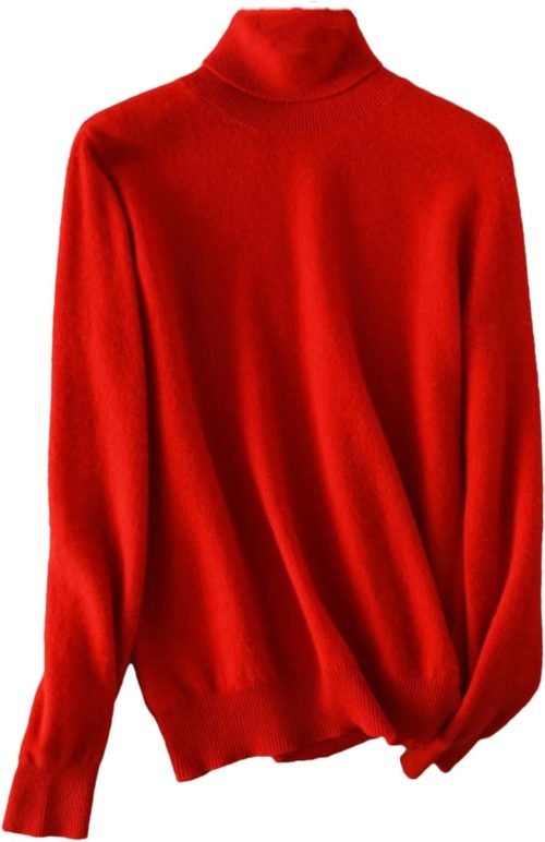 61f3xyLewFL._AC_SL1500 Women Turtleneck Sweater Merino Wool Knitted Pullover Autumn Winter Fashion Warm Knitwears