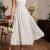 Solid Lace Scallop Trim Halter Dress, Elegant Sleeveless Ruffle Hem Swing Aline Dress For Party & Banquet, Women's Clothing