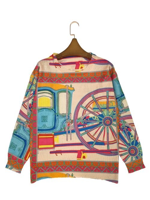 Cartoon Pattern Thin Pullover Sweater, Casual Crew Neck Long Sleeve Loose Sweater, Women's Clothing