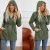 Women's Ligtweight Jackets Anorak Utility Drawstring Waist Hoodie Zip Up Fall Casual Coat with Pockets