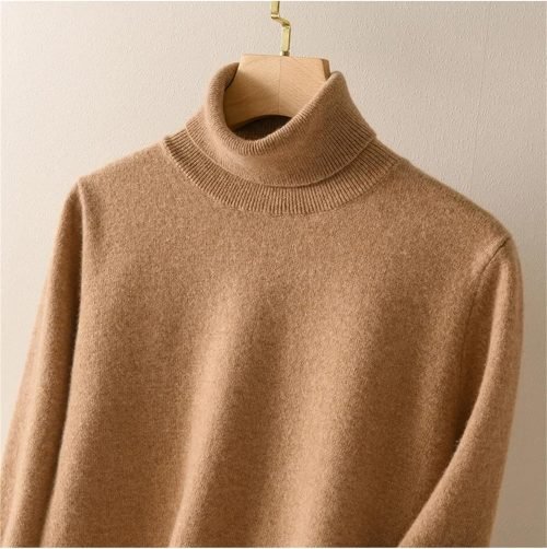 81CnO36TwxL._AC_SL1500 Women Turtleneck Sweater Merino Wool Knitted Pullover Autumn Winter Fashion Warm Knitwears