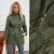 Women's Ligtweight Jackets Anorak Utility Drawstring Waist Hoodie Zip Up Fall Casual Coat with Pockets