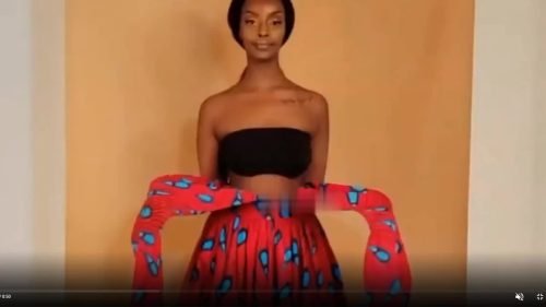 Abstract Print Split Thigh Dress, Boho Plunging High Waist Maxi Dress, Women's Clothing