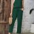Solid Color Elegant Pantsuits, Crew Neck Flutter Sleeve Blouse & Tie Front High Waist Pocket Pants Outfits, Women's Clothing