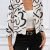Allover Print Open Front Jacket, Elegant 3/4 Sleeve Crop Fitted Jacket, Women's Clothing