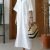 Solid Color Button Coverup Dress, Casual V Neck Half Sleeve Loose Midi Dress With Pocket, Women's Clothing