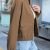 Solid Button Front Bomber Jacket, Casual Long Sleeve Outerwear With Pockets, Women's Clothing