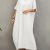 Solid Color V Neck Coverup Dress, Casual Batwing Sleeve Loose Maxi Dress For Spring & Summer, Women's Clothing