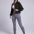 Solid Zipper Front Crop Jacket, Versatile Long Sleeve Jacket For Spring & Fall, Women's Clothing