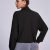 Solid Zipper Front Crop Jacket, Versatile Long Sleeve Jacket For Spring & Fall, Women's Clothing