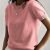 Valentine's Day Crew Neck Sweater, Casual Short Sleeve Sweater For Spring & Summer, Women's Clothing