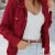 Solid Button Front Jacket, Casual Long Sleeve Zipper Versatile Outerwear, Women's Clothing