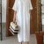 Solid Color Button Coverup Dress, Casual V Neck Half Sleeve Loose Midi Dress With Pocket, Women's Clothing