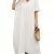 Solid Color V Neck Coverup Dress, Casual Batwing Sleeve Loose Maxi Dress For Spring & Summer, Women's Clothing