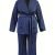 Plus Size Elegant Suit Set, Women's Plus Plaid Print Long Sleeve Waterfall Collar Belted Blazer & Wide Leg Pants Outfits Two Piece Set